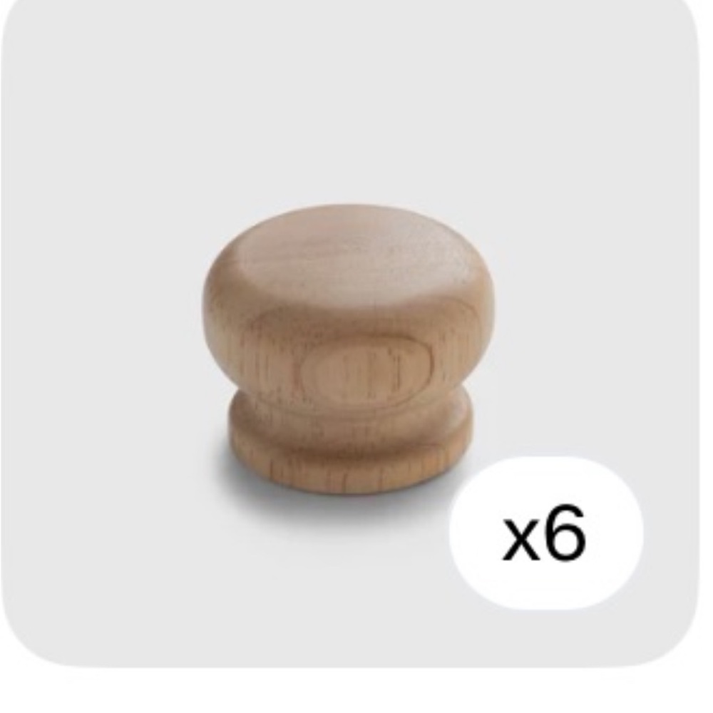Schoolhouse Electric turned wood knob in oak set of 6 new